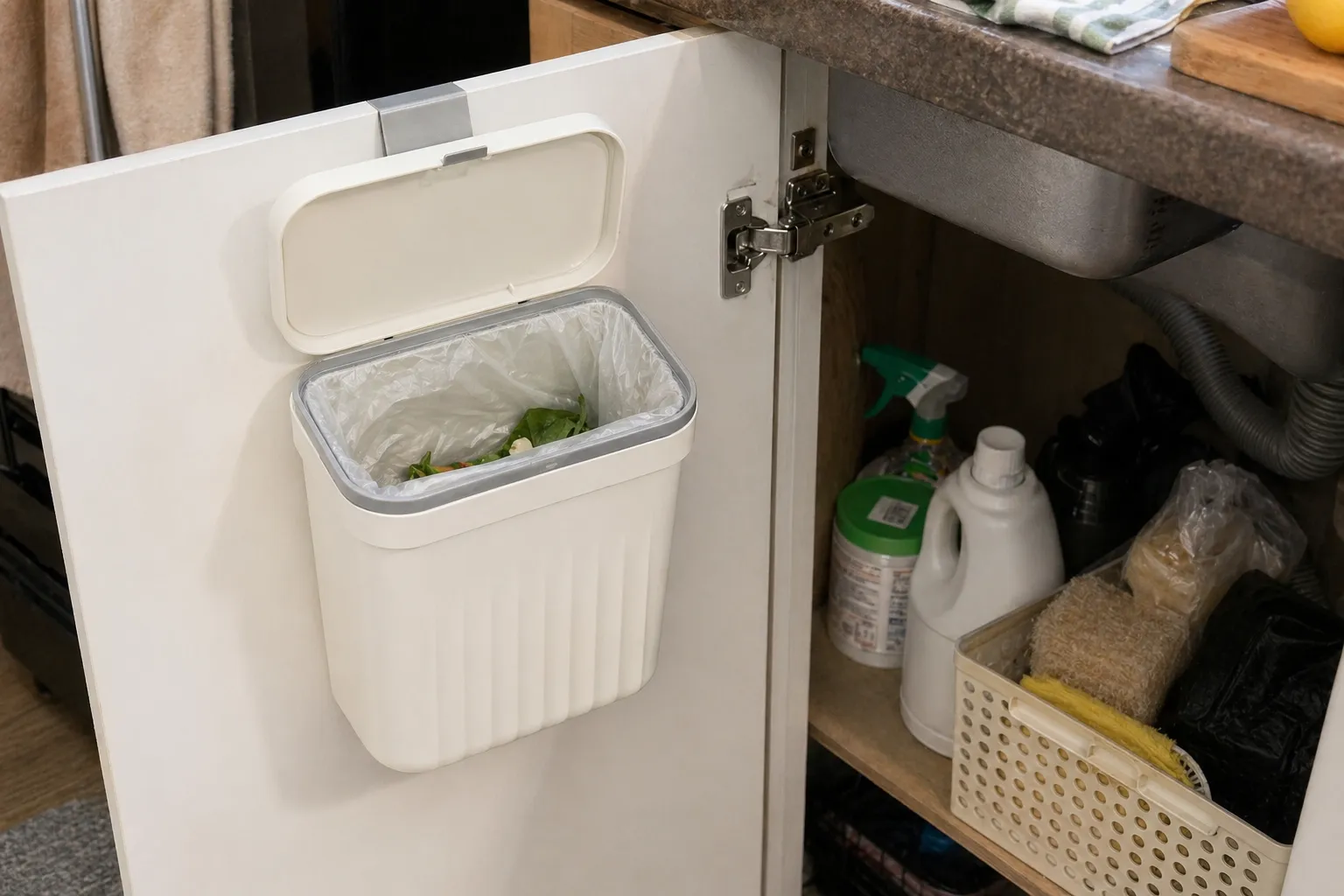 캐비닛 걸이형 음식물통