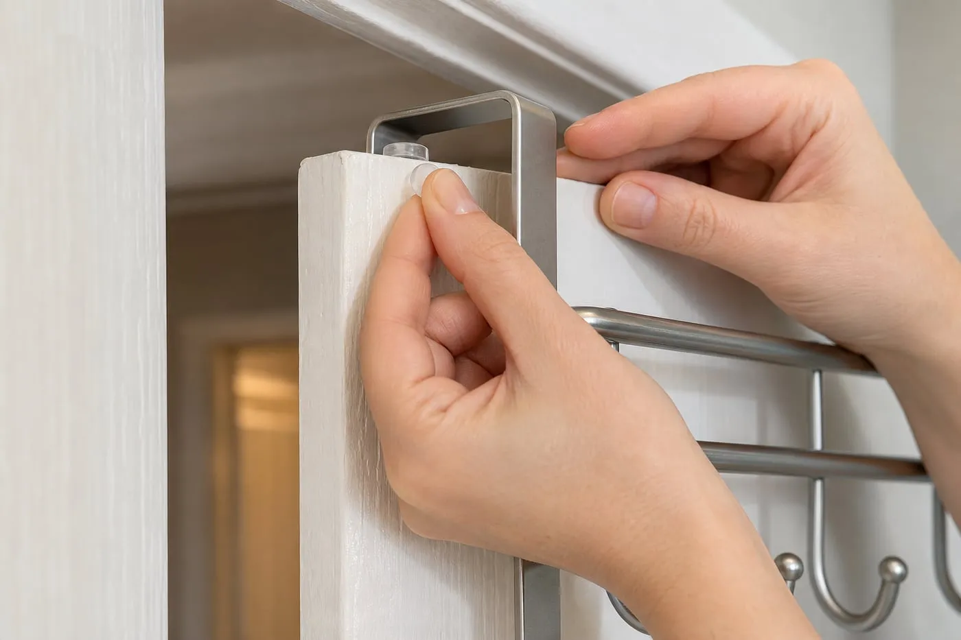 Adding a pad where the bracket touches the door