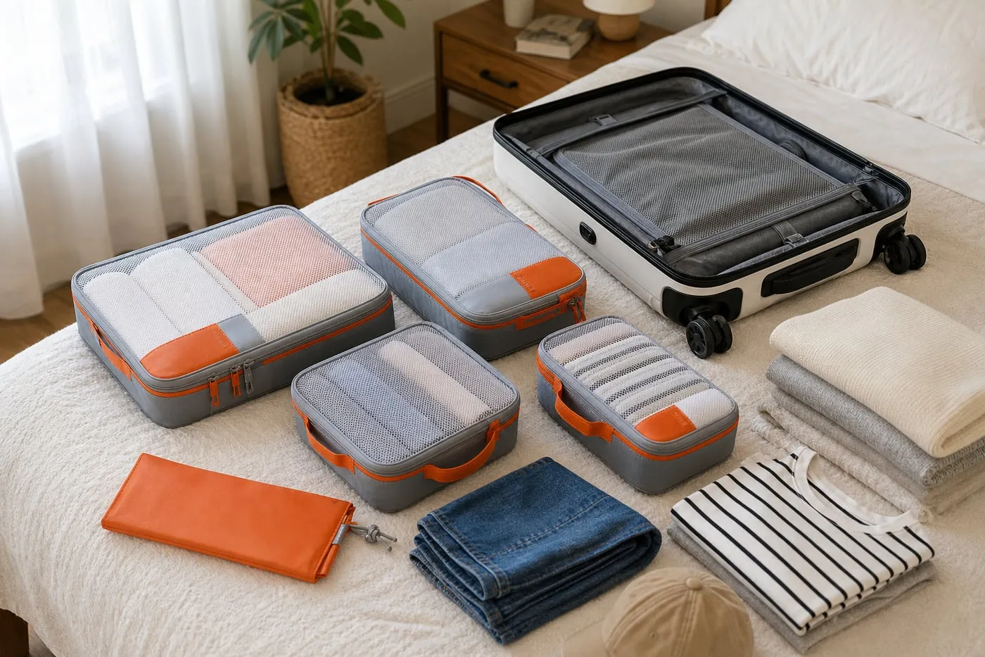 Different packing cube set sizes
