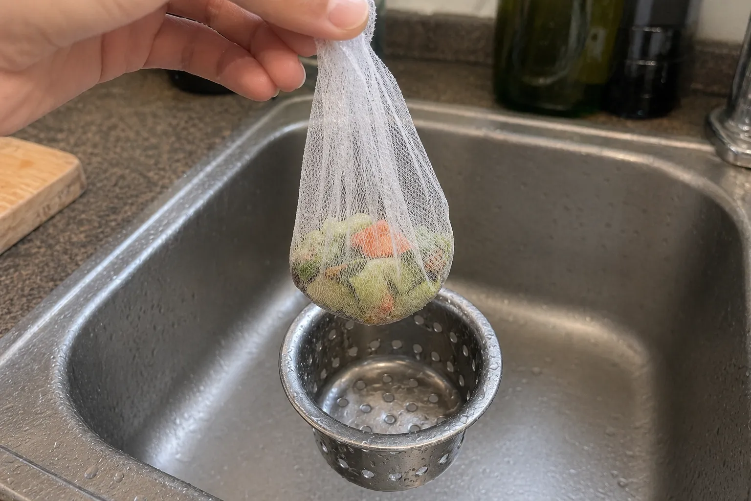 망째로 버리는 설거지 마무리